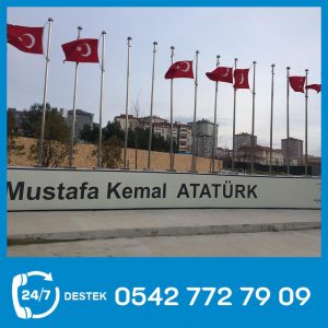 Muğla Krom Çelik Bayrak Direği